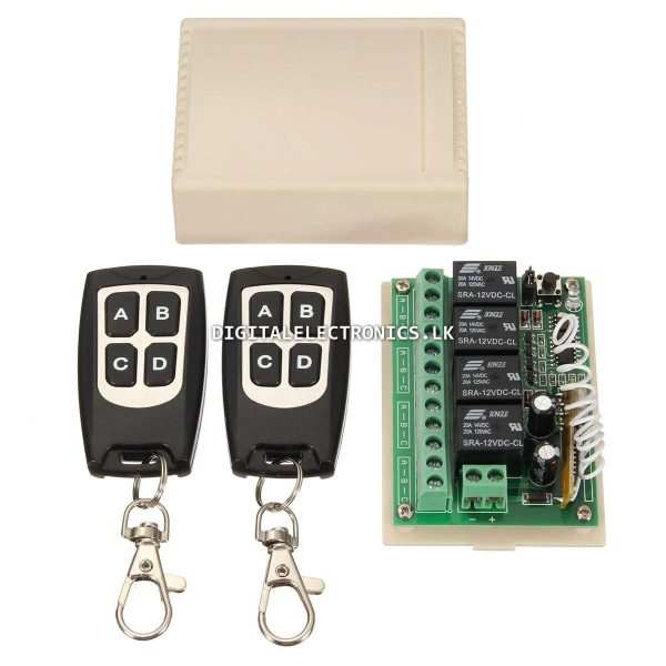 4 Channel Wireless RF Remote Control Relay Module